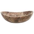 Eden Bath Stone Canoe Sink- Honed Dark Emperador Marble EB_S005DE-H